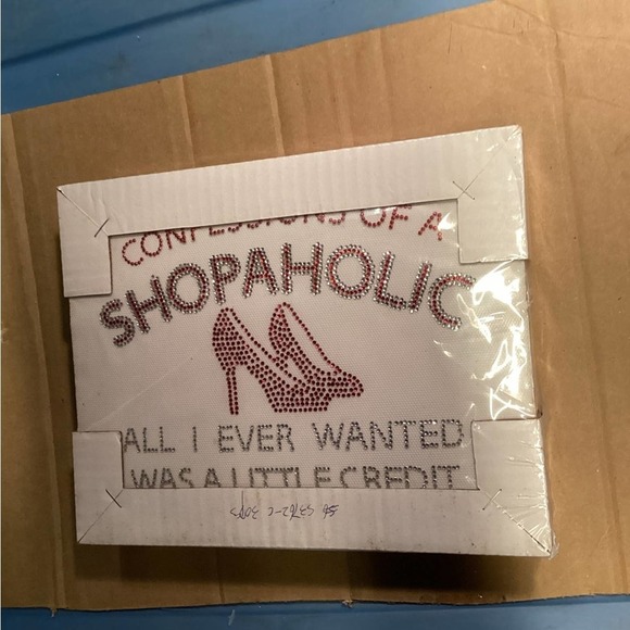 Shopaholic Swarovski Crystal And Rhinestone Heat Transfers Red - Picture 2 of 3